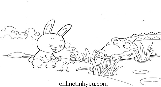 Con thỏ câu cá bằng cà rốt