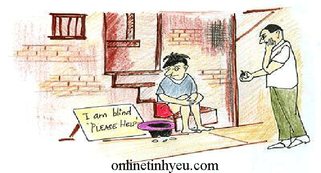 Người ăn xin và ông chủ cửa hàng