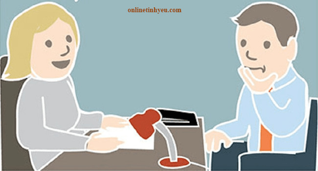 Chàng trai đi xin việc