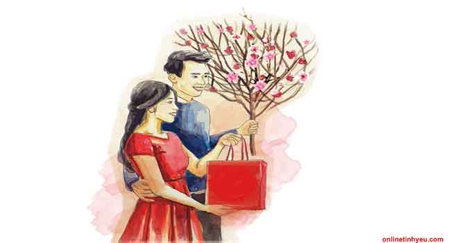 Cành mai ngày Tết